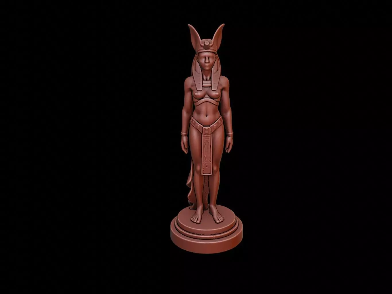 Sekhmet Bust 3D print model_0