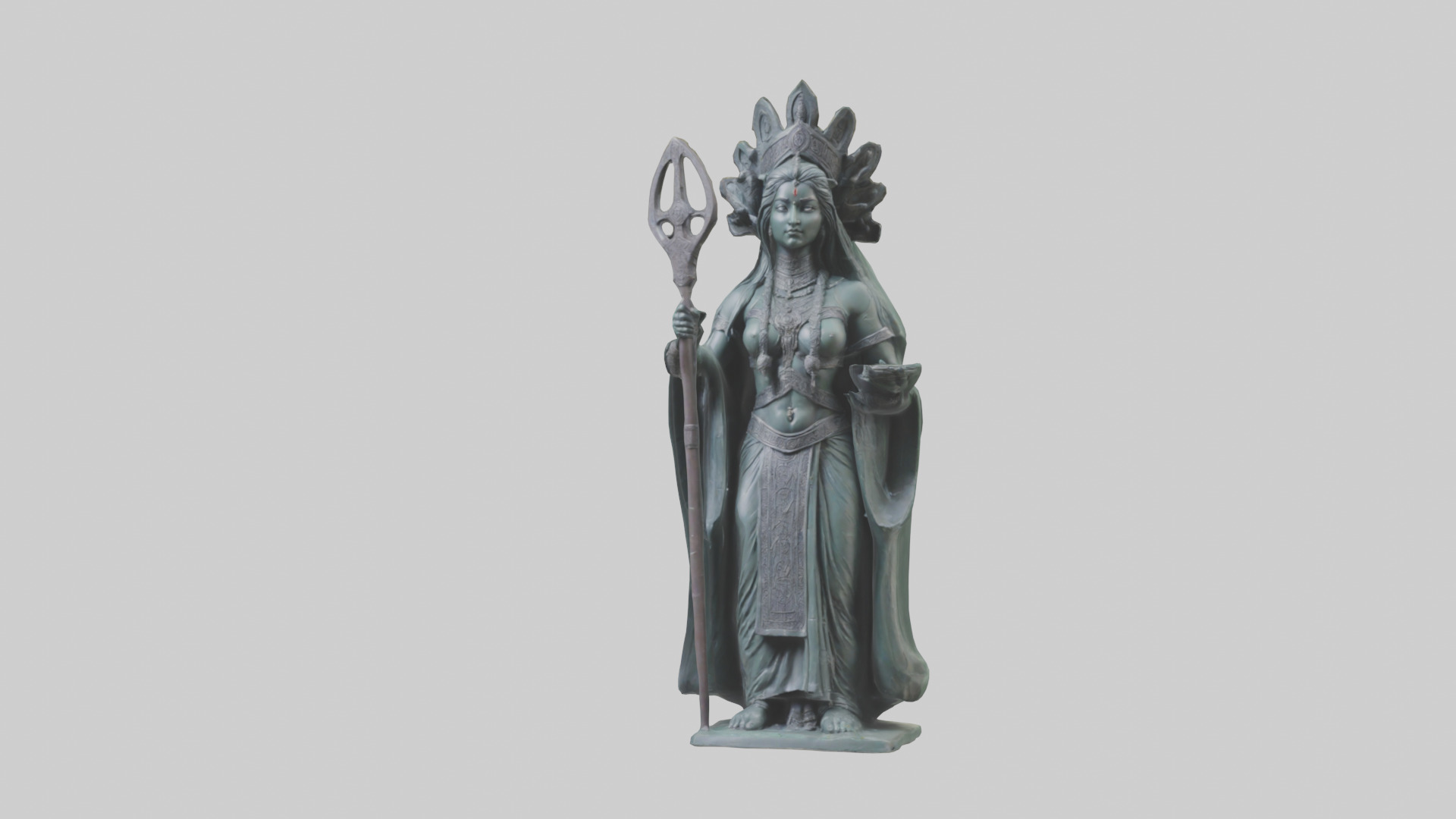 Ereshkigal statue model Low-poly 3D model_14
