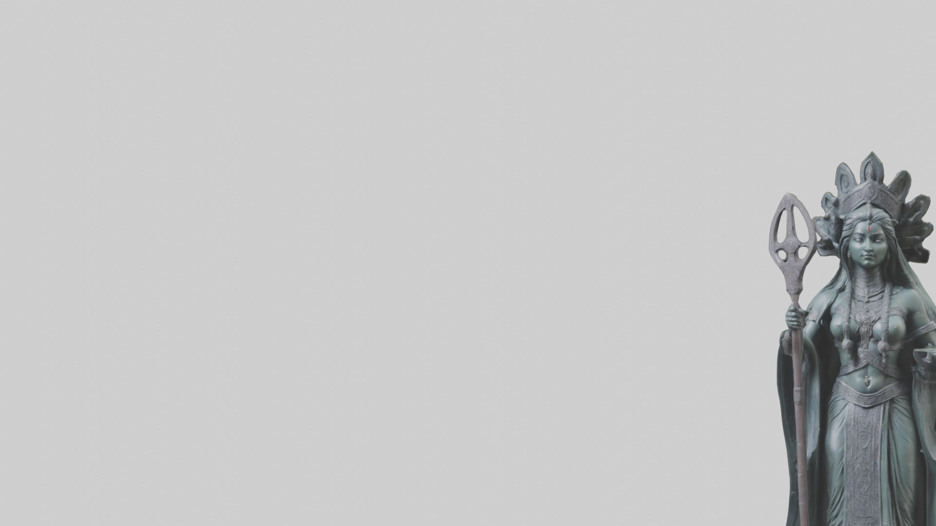 Ereshkigal statue model Low-poly 3D model_21