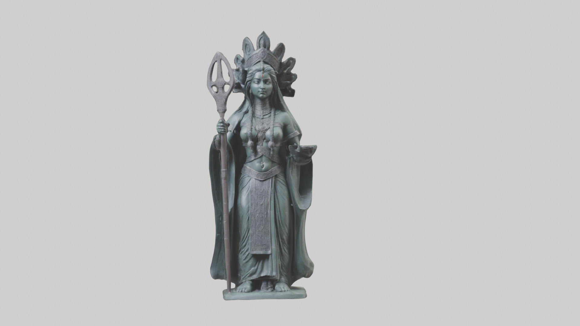 Ereshkigal statue model Low-poly 3D model_20