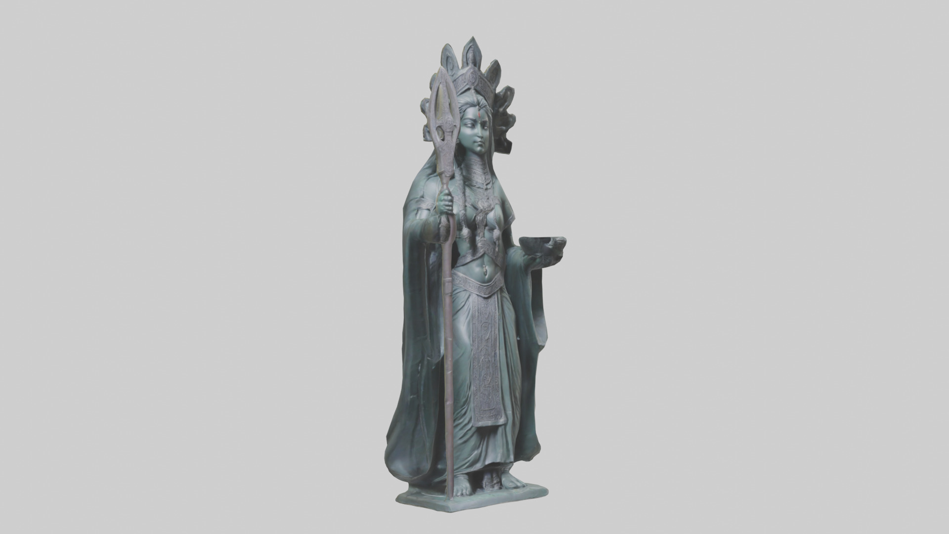 Ereshkigal statue model Low-poly 3D model_16