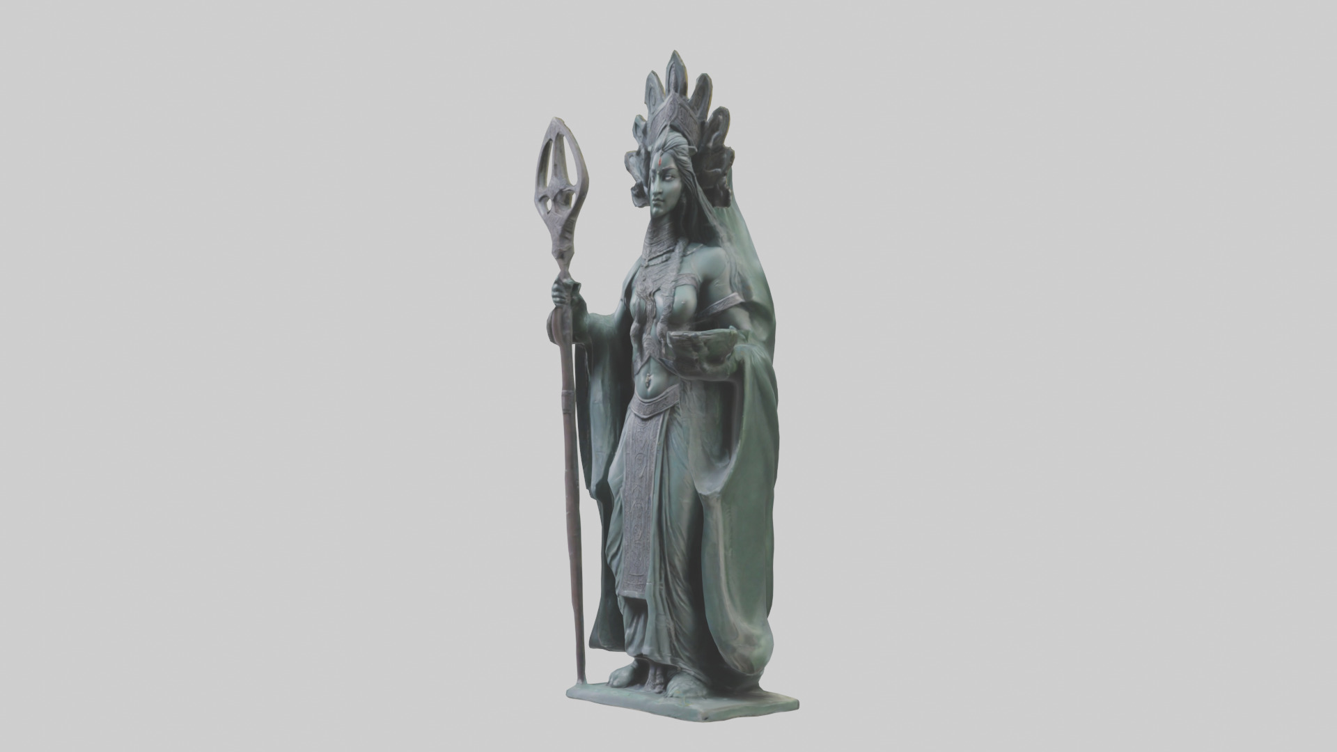 Ereshkigal statue model Low-poly 3D model_12