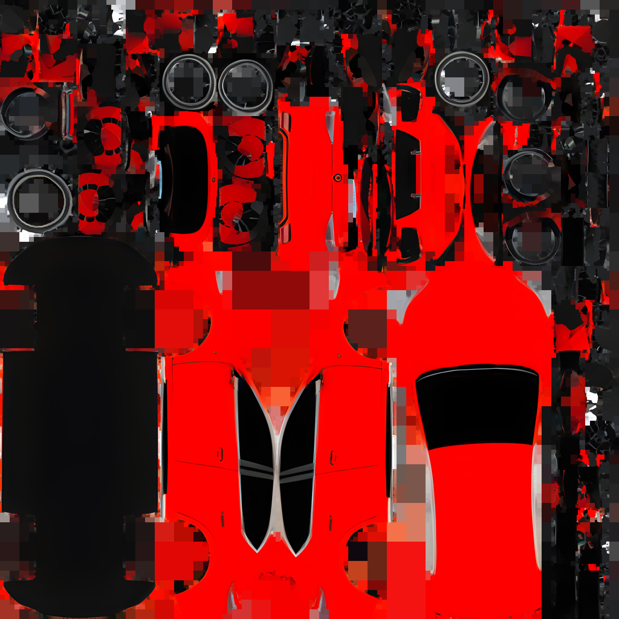 3d Red Premium Car 3D model_2