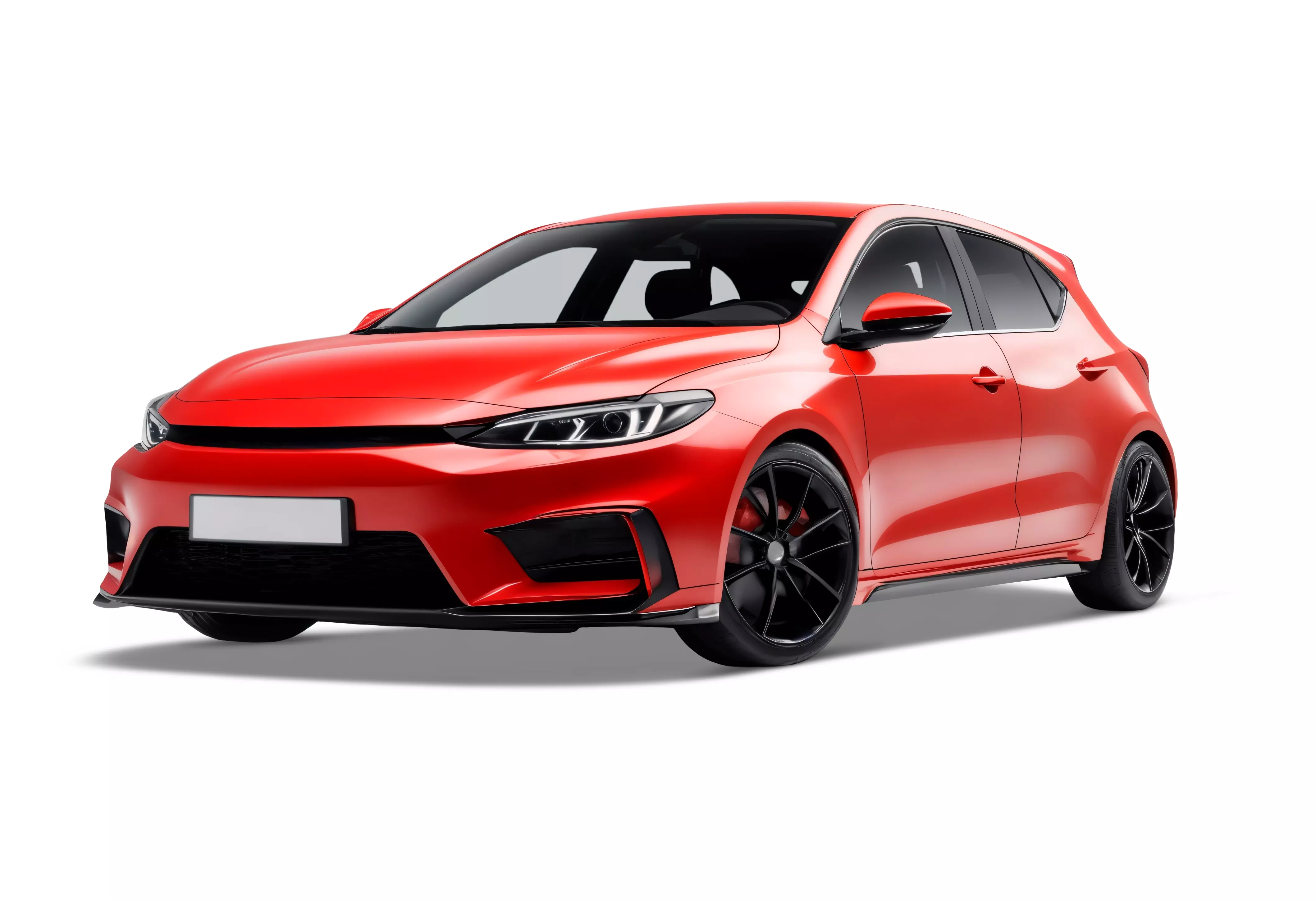 3d Red Premium Car 3D model_0