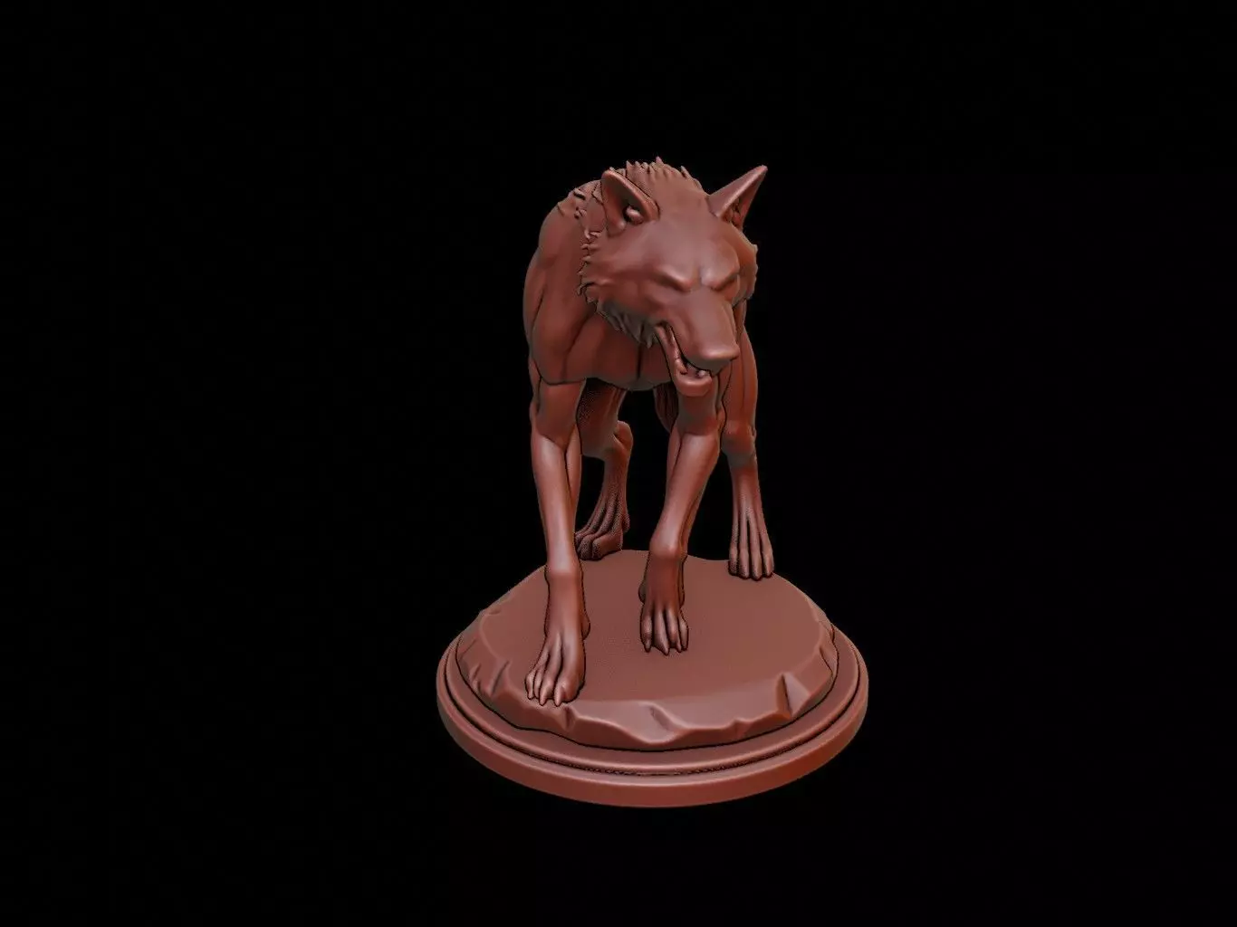 Werewolf Bust 3D print model