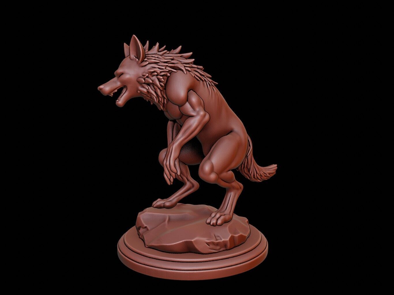 Werewolf Bust 3D print model_1