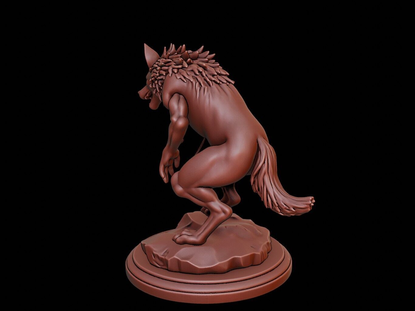 Werewolf Bust 3D print model_2