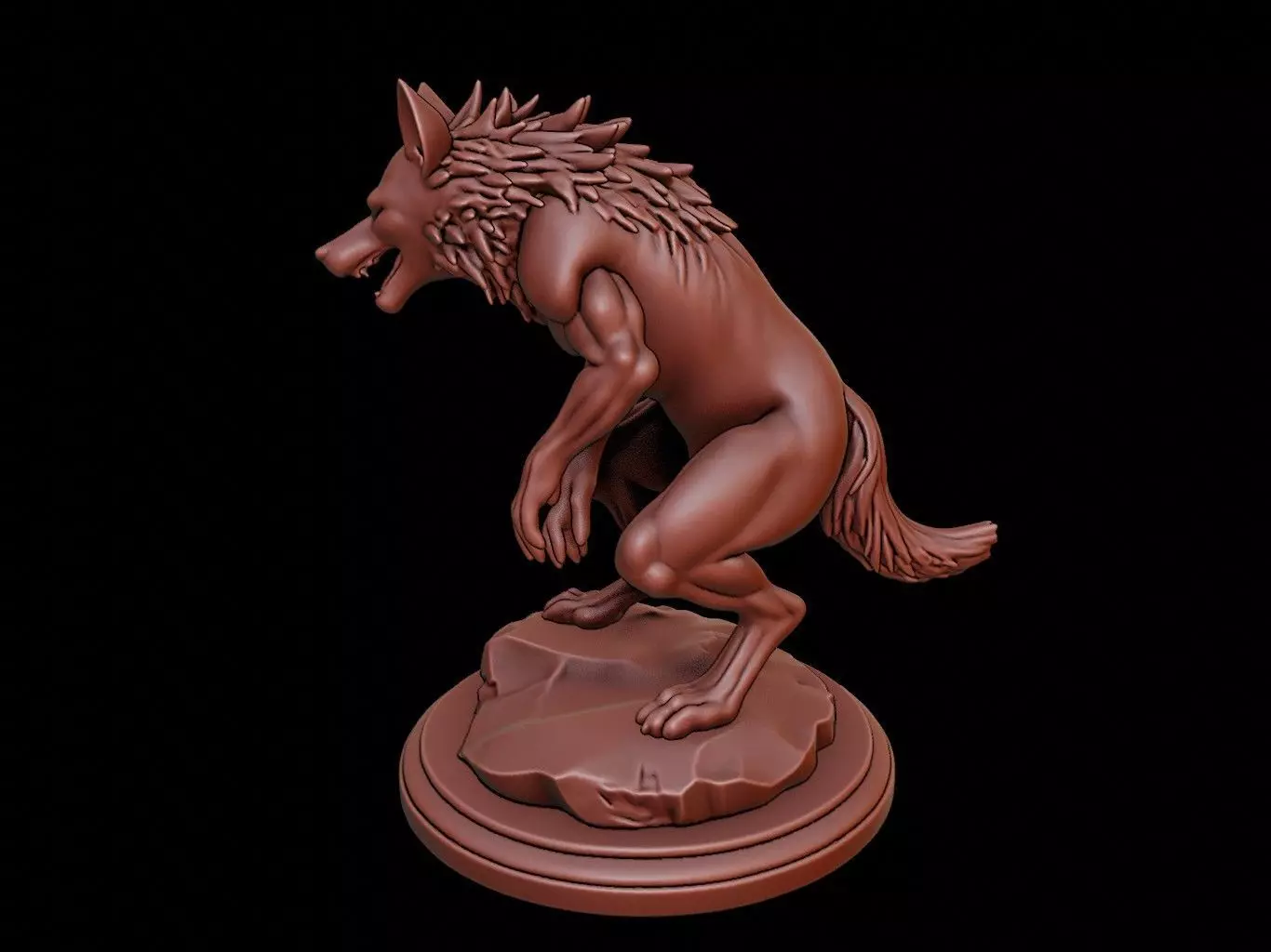 Werewolf Bust 3D print model_0