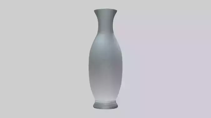Etched glass vase model