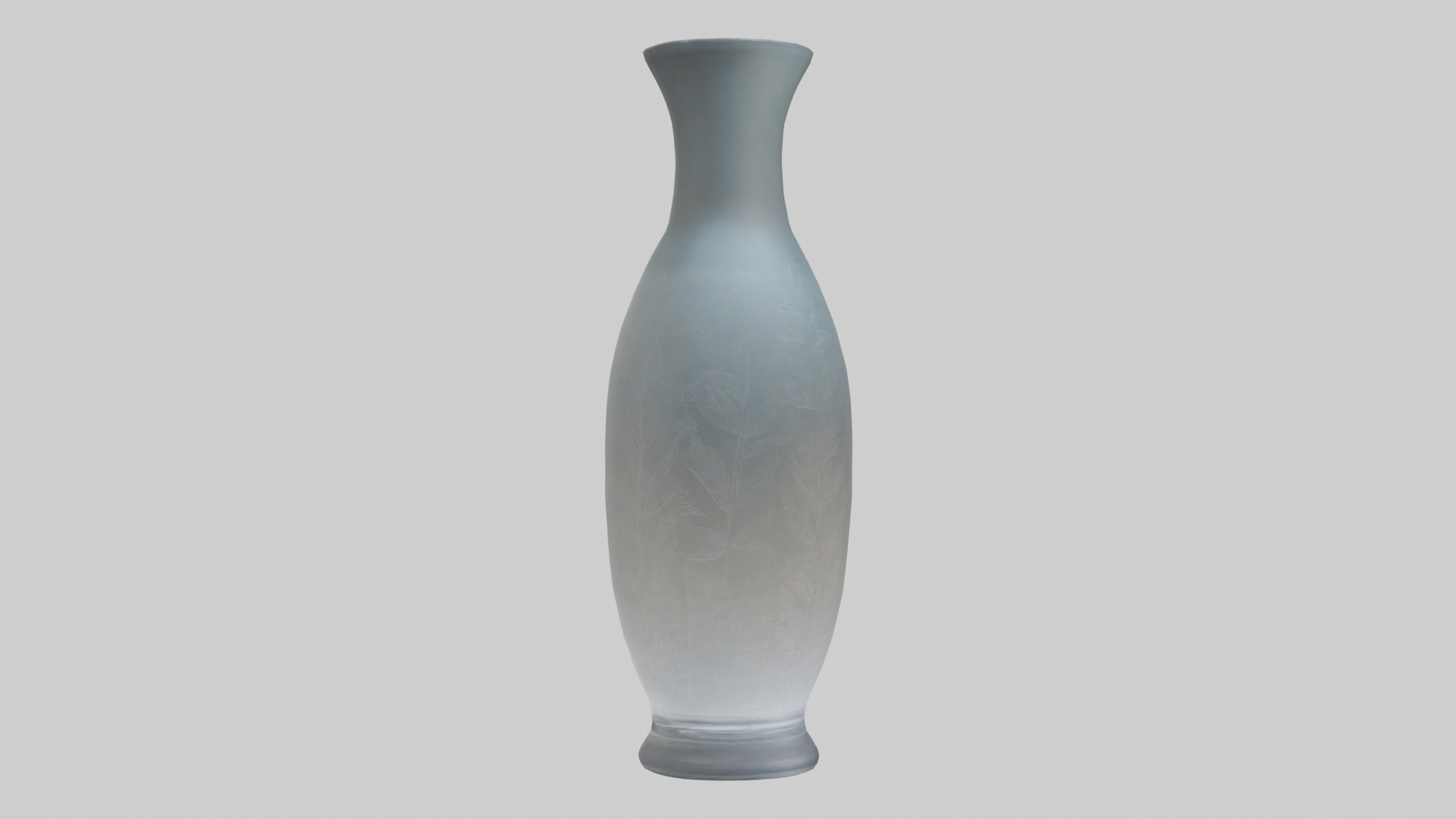 Etched glass vase model Low-poly 3D model_1