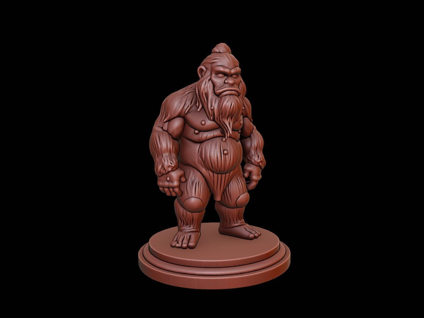 Yeti Bust 3D print model_1