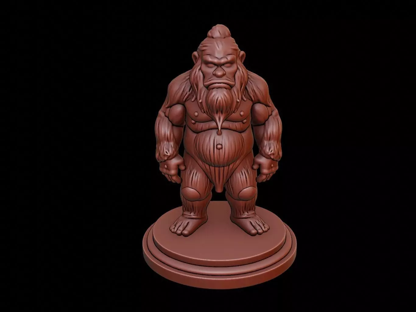 Yeti Bust 3D print model_0