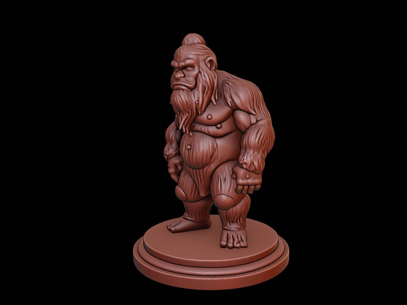 Yeti Bust 3D print model_2