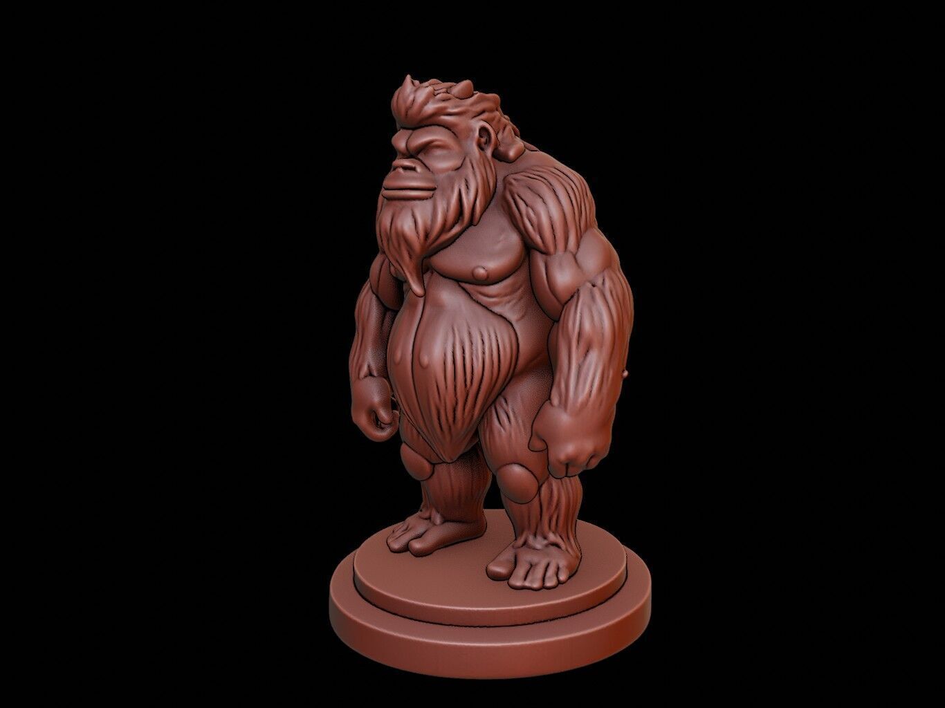 Yeti Bust 3D print model_2