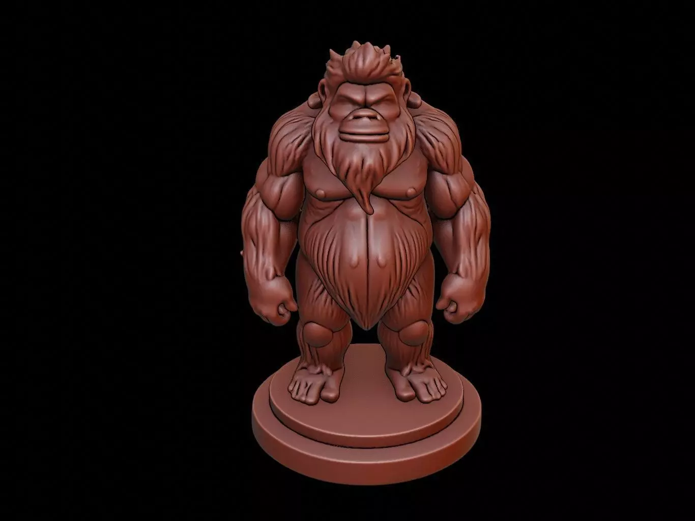 Yeti Bust 3D print model_0