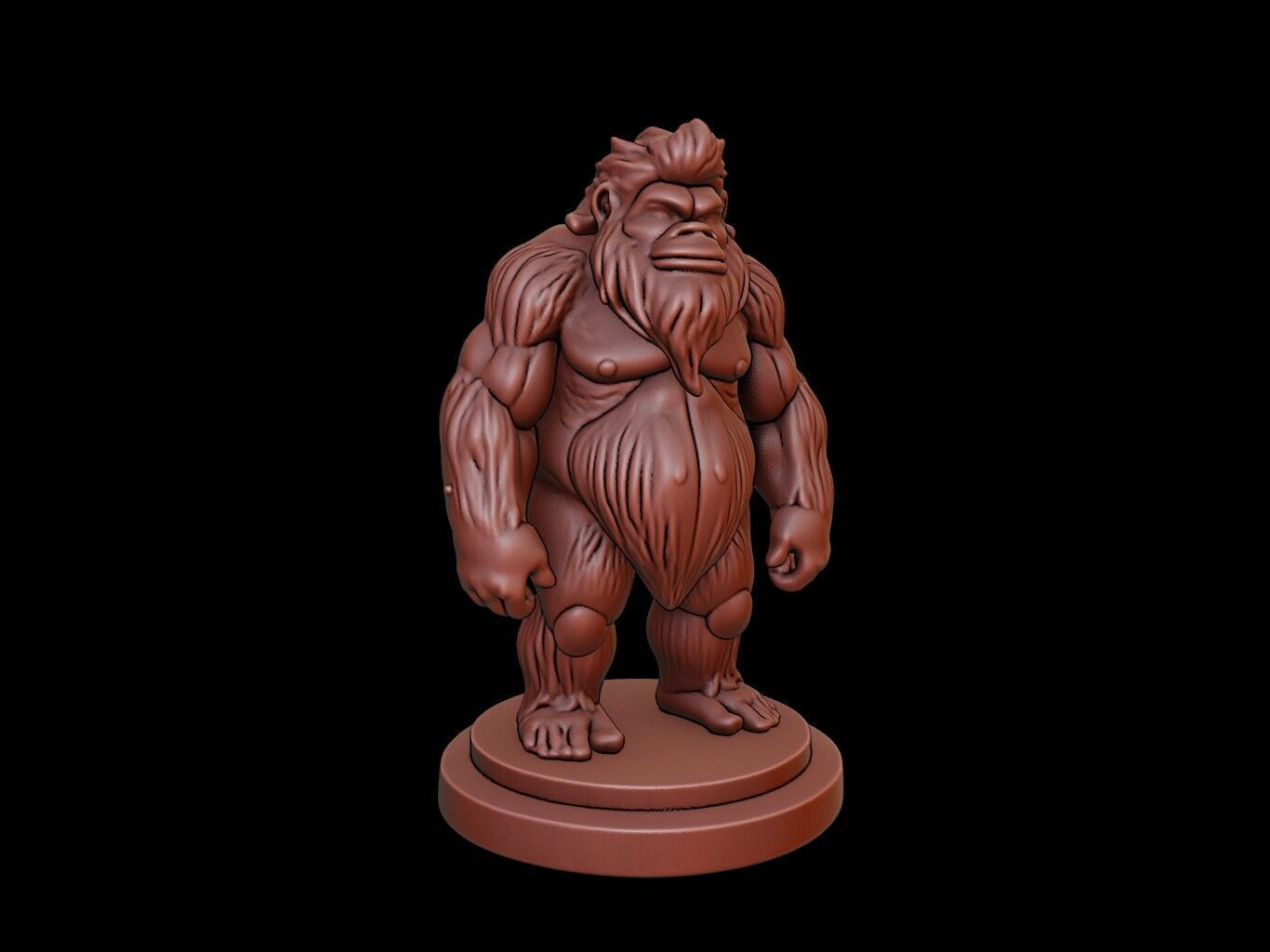 Yeti Bust 3D print model_1