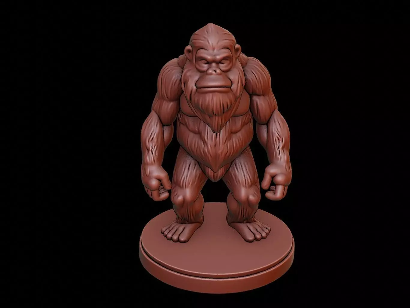 Yeti Bust 3D print model_0