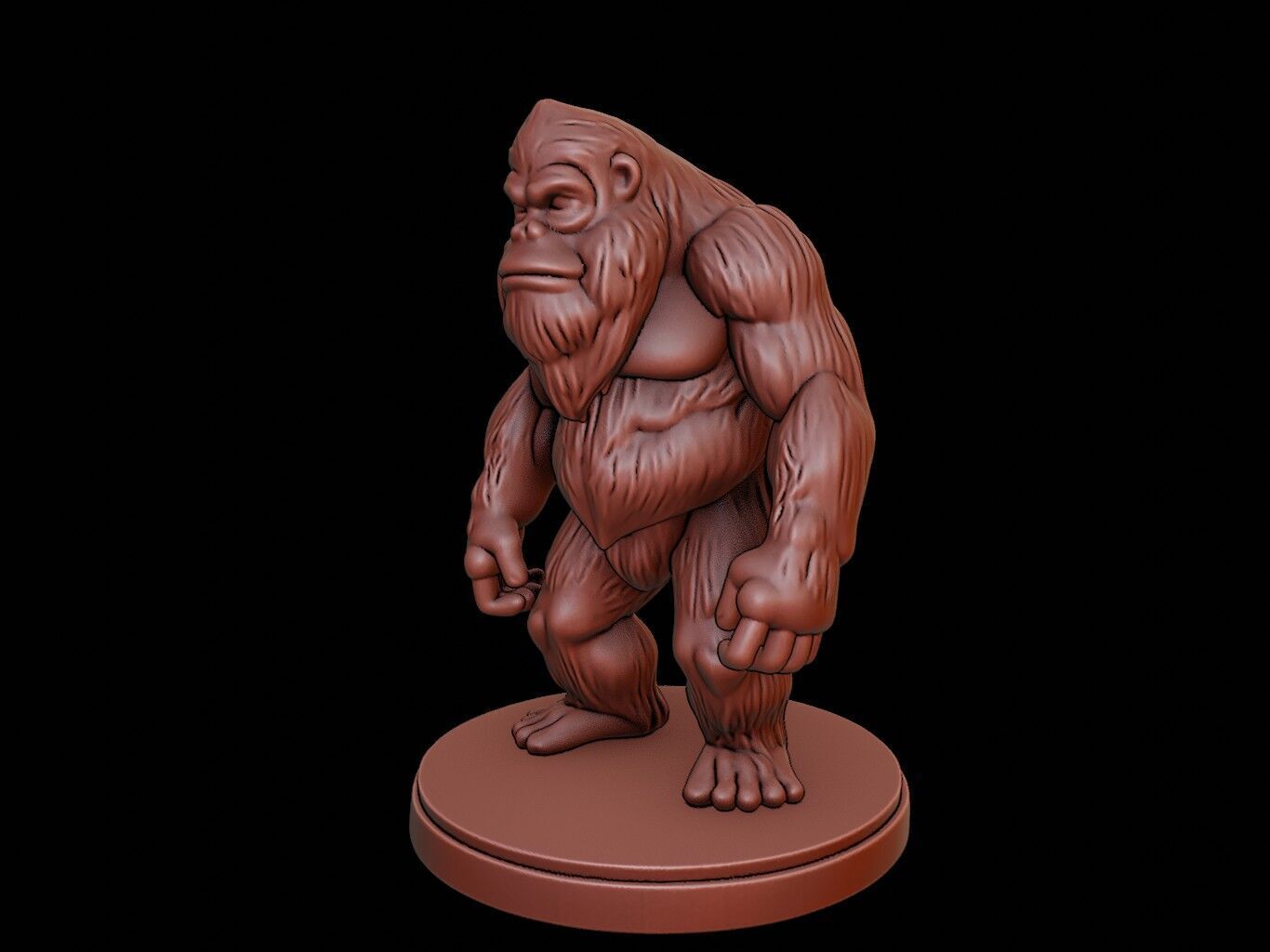 Yeti Bust 3D print model_2