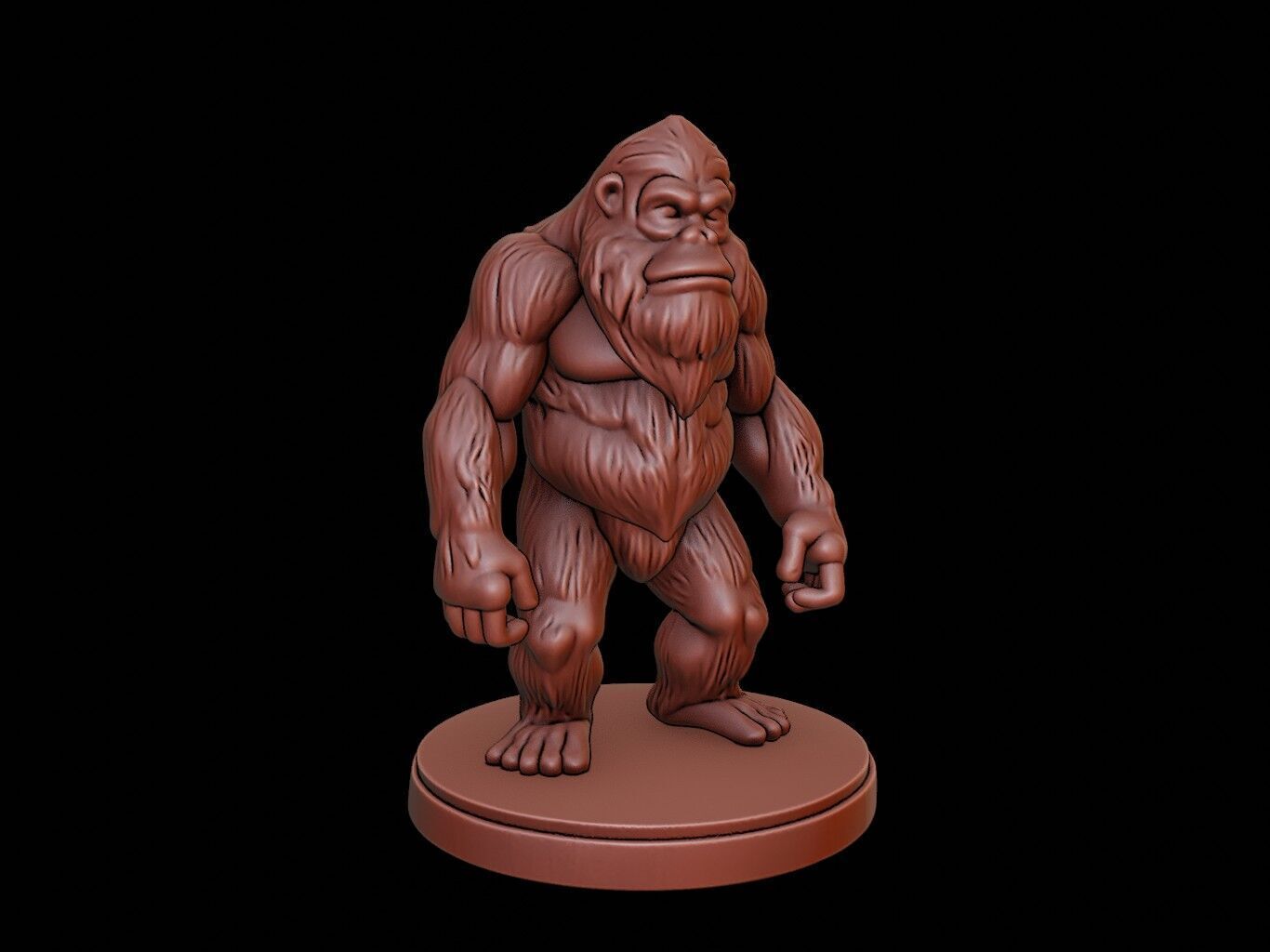 Yeti Bust 3D print model_1