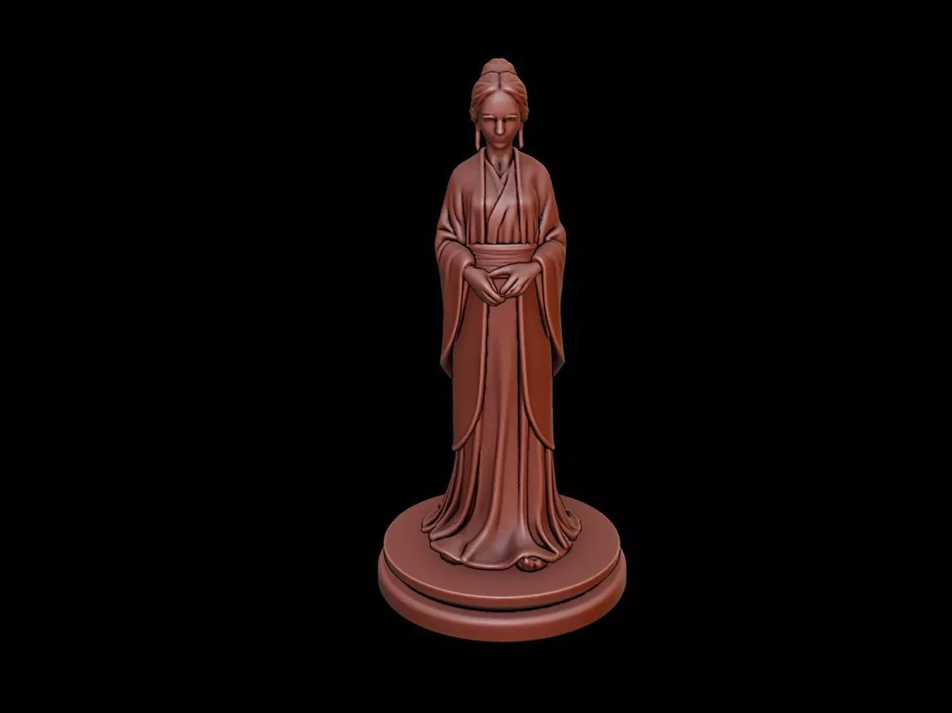 Yuki-onna Bust 3D print model_0