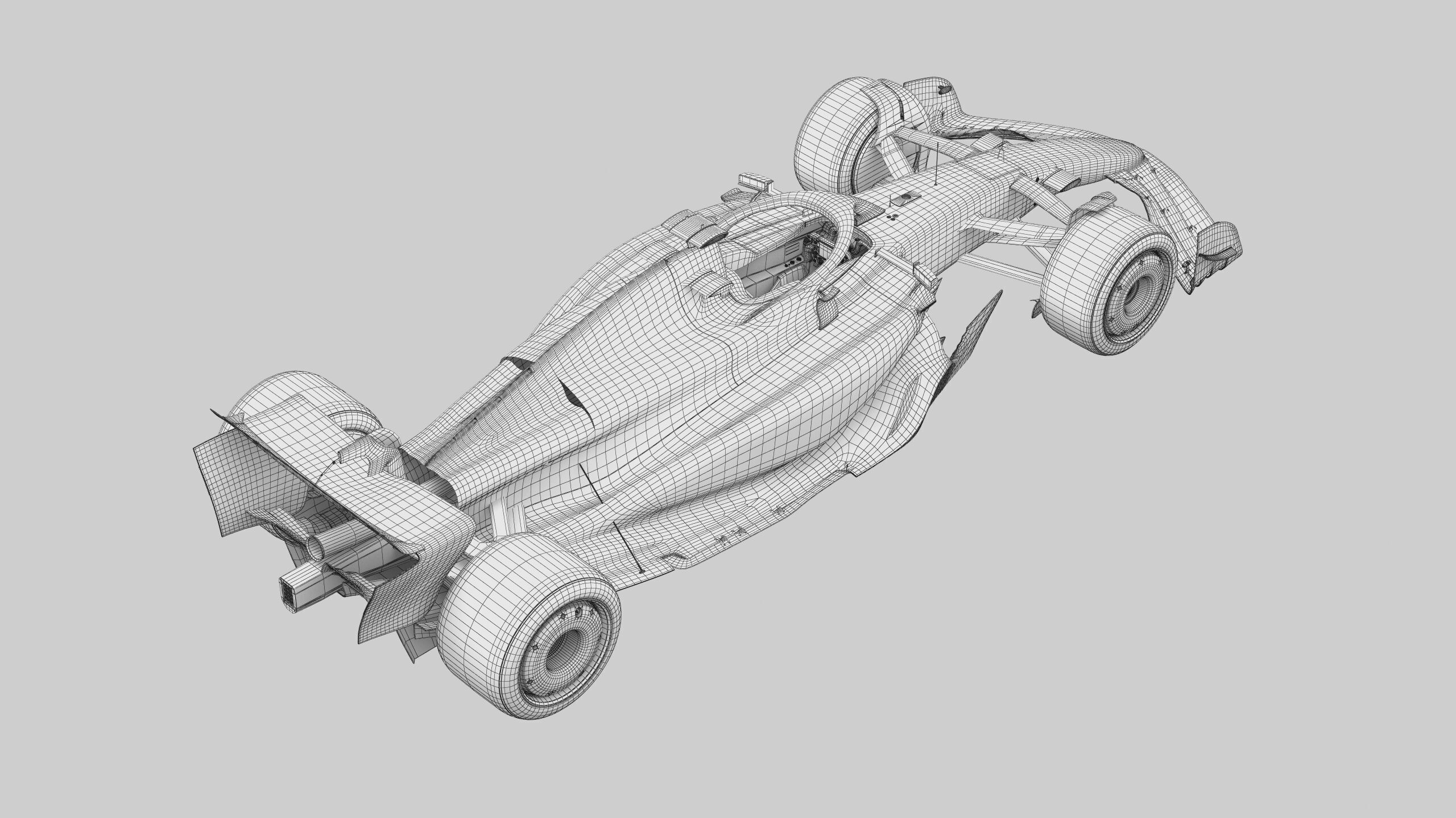 F1 Ferrari SF25 season 2025 Low-poly 3D model_19