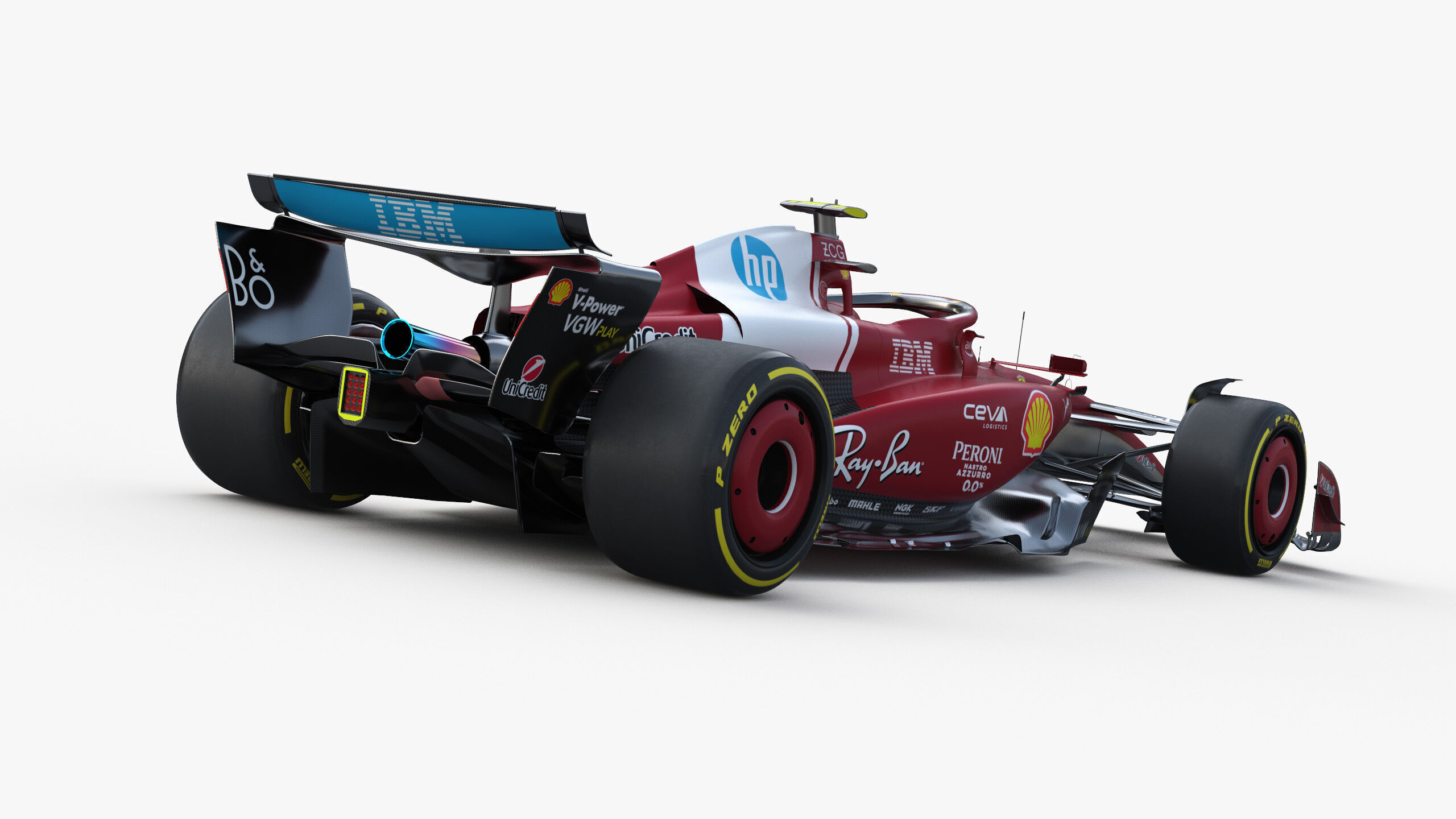 F1 Ferrari SF25 season 2025 Low-poly 3D model_5
