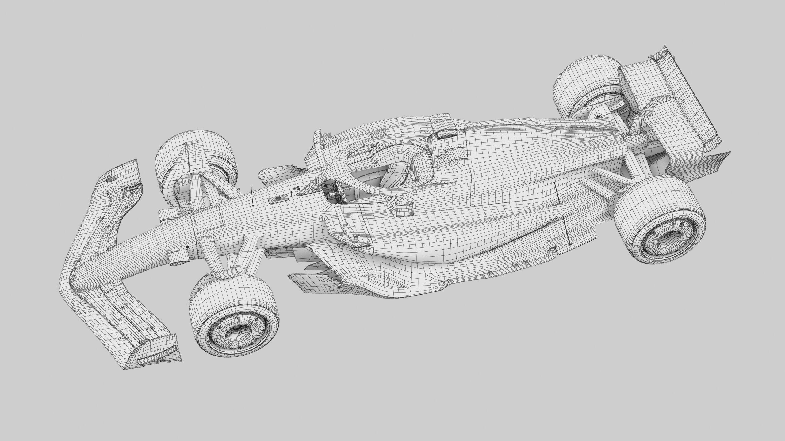 F1 Ferrari SF25 season 2025 Low-poly 3D model_18