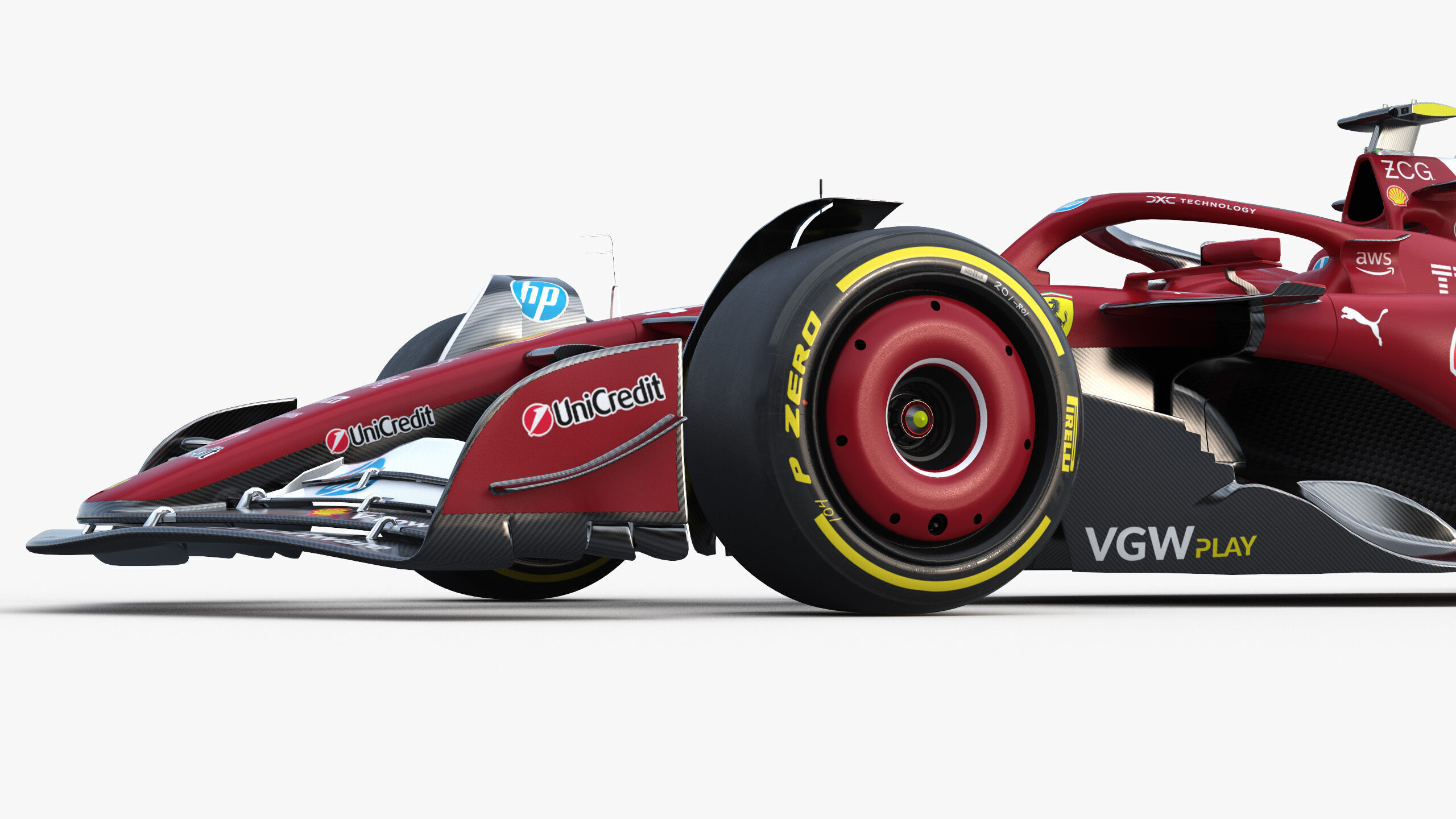F1 Ferrari SF25 season 2025 Low-poly 3D model_2