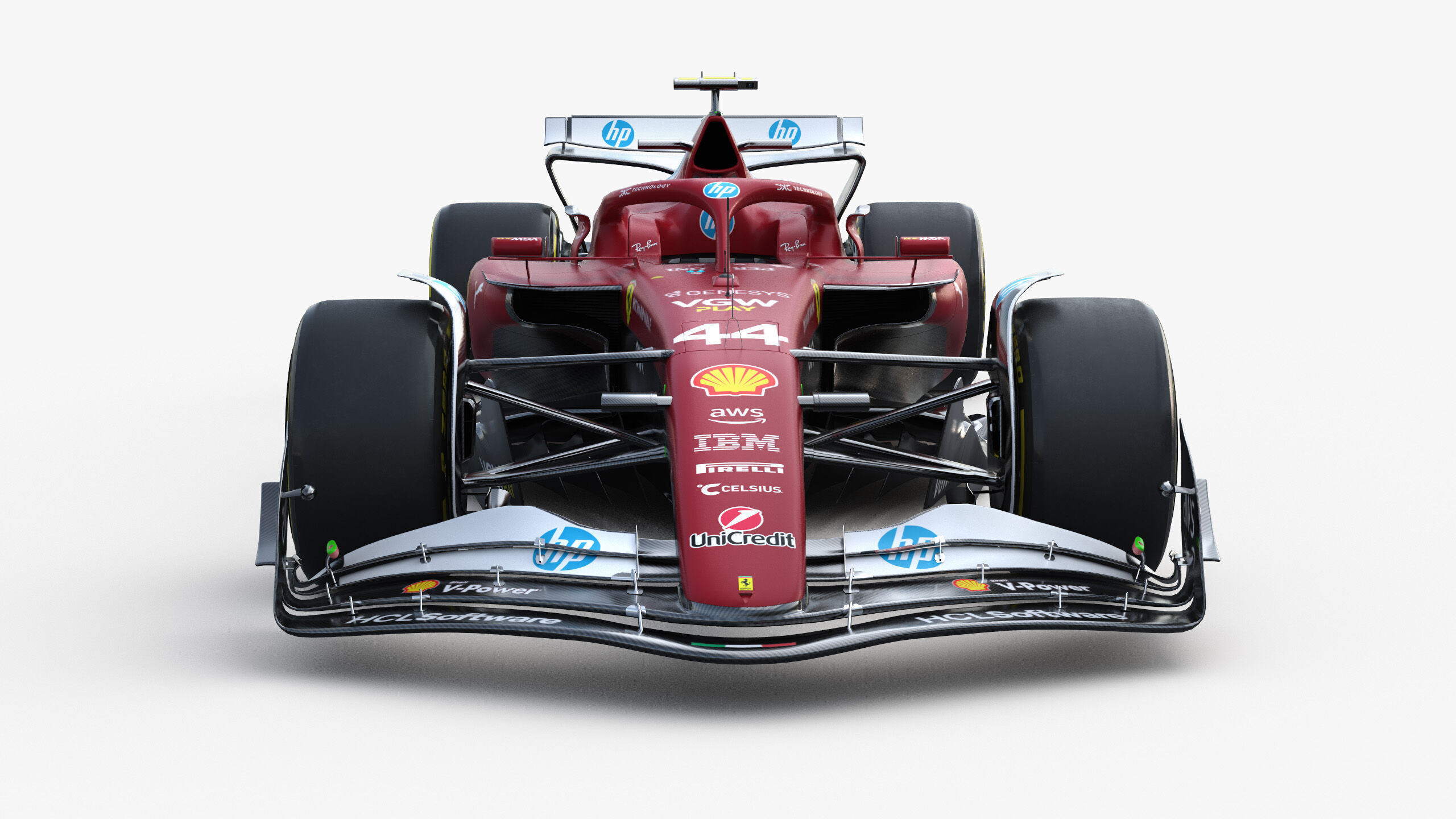 F1 Ferrari SF25 season 2025 Low-poly 3D model_3