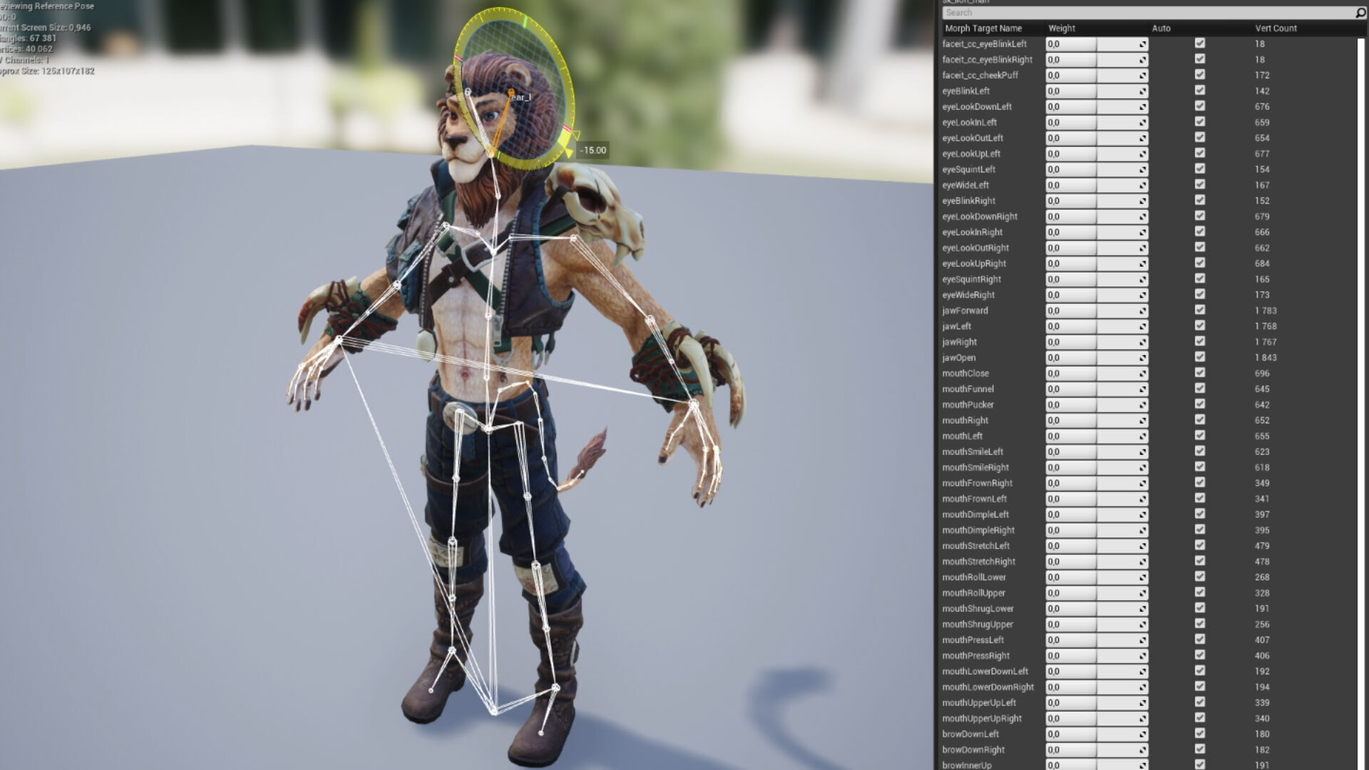 Lion Man Low-poly 3D model_11