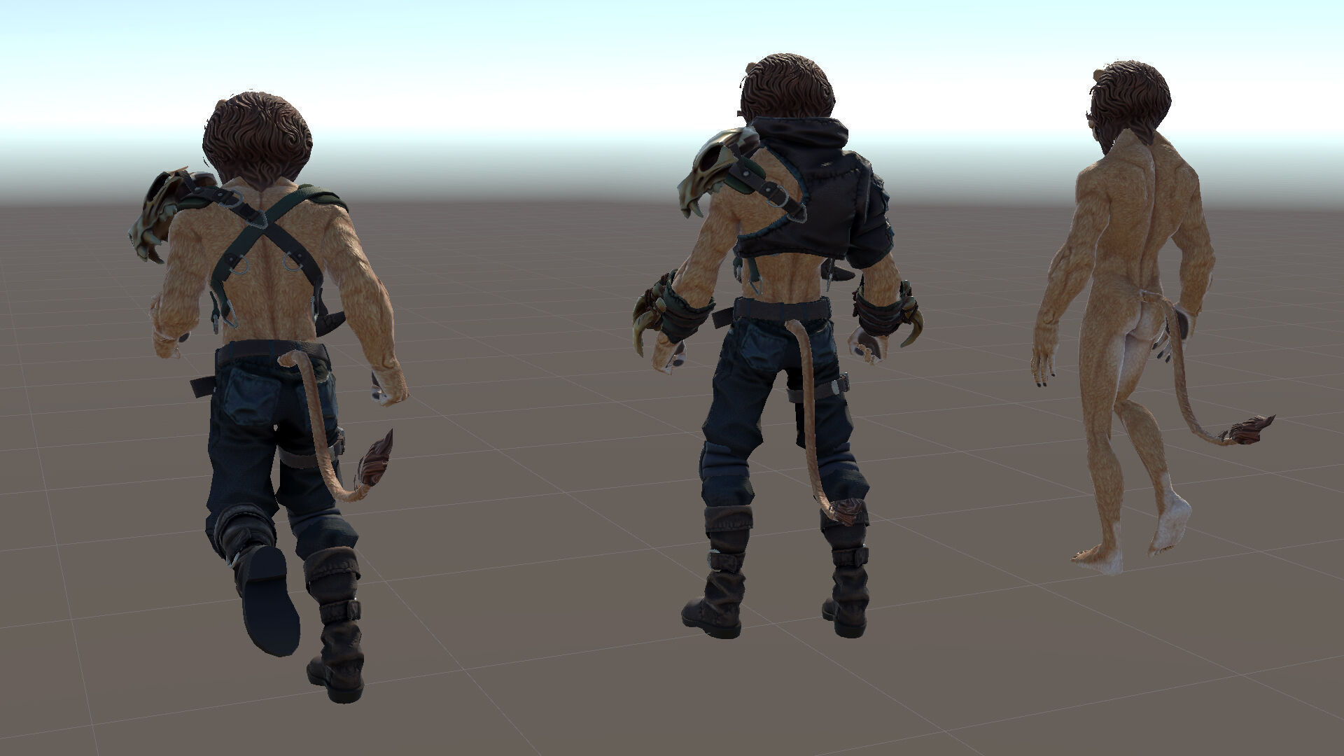 Lion Man Low-poly 3D model_21