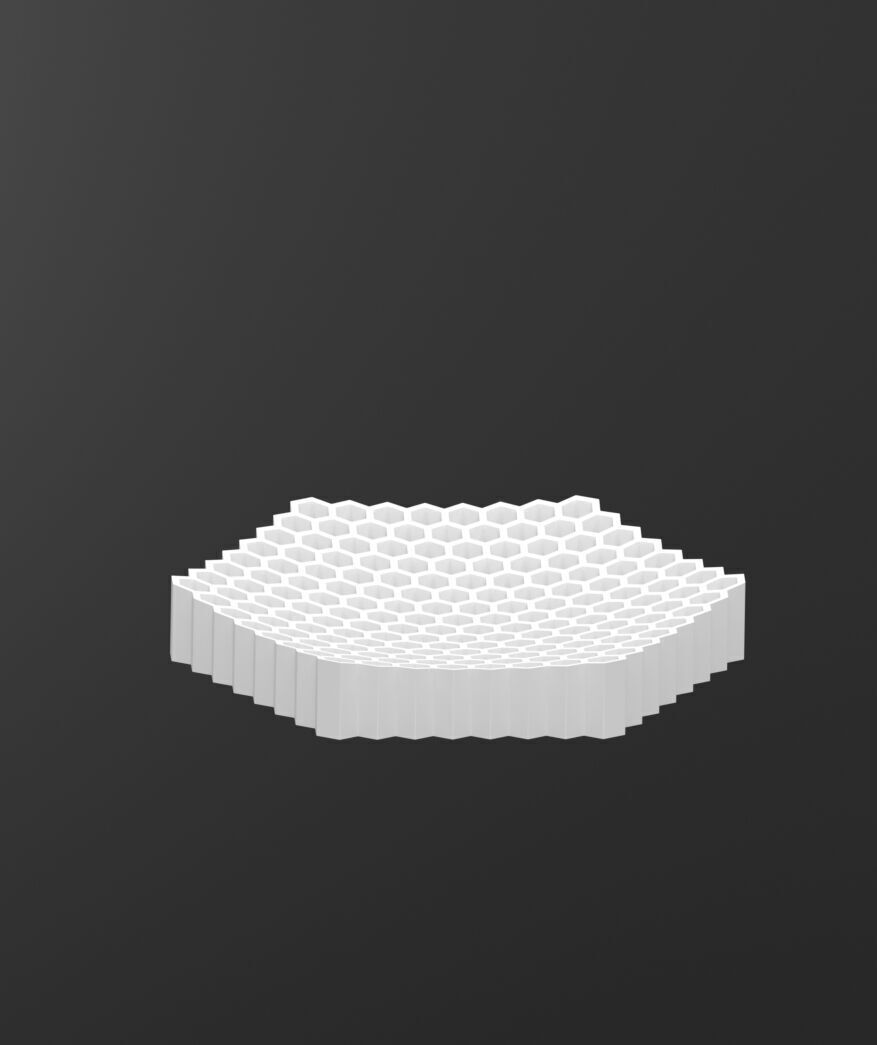 honeycomb key bowl 3D print model_1