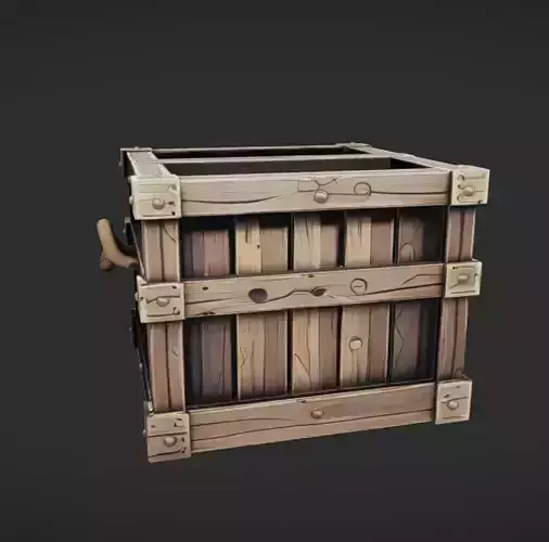 wooden storage crate
