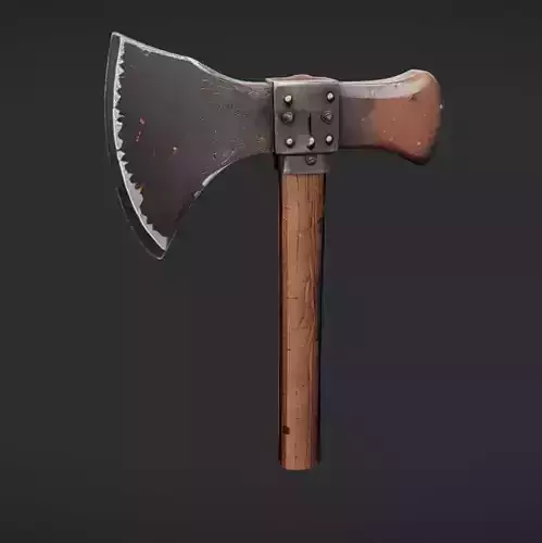 rustic handheld axe