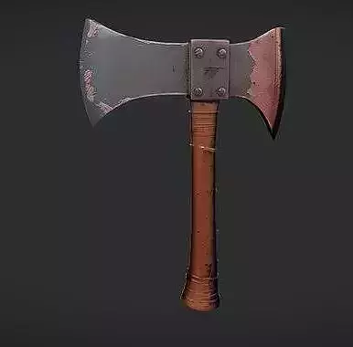 Rustic double-bladed axe