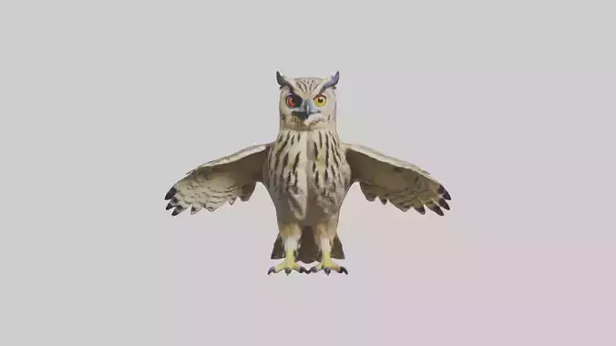 Eurasian Eagle Owl perching model