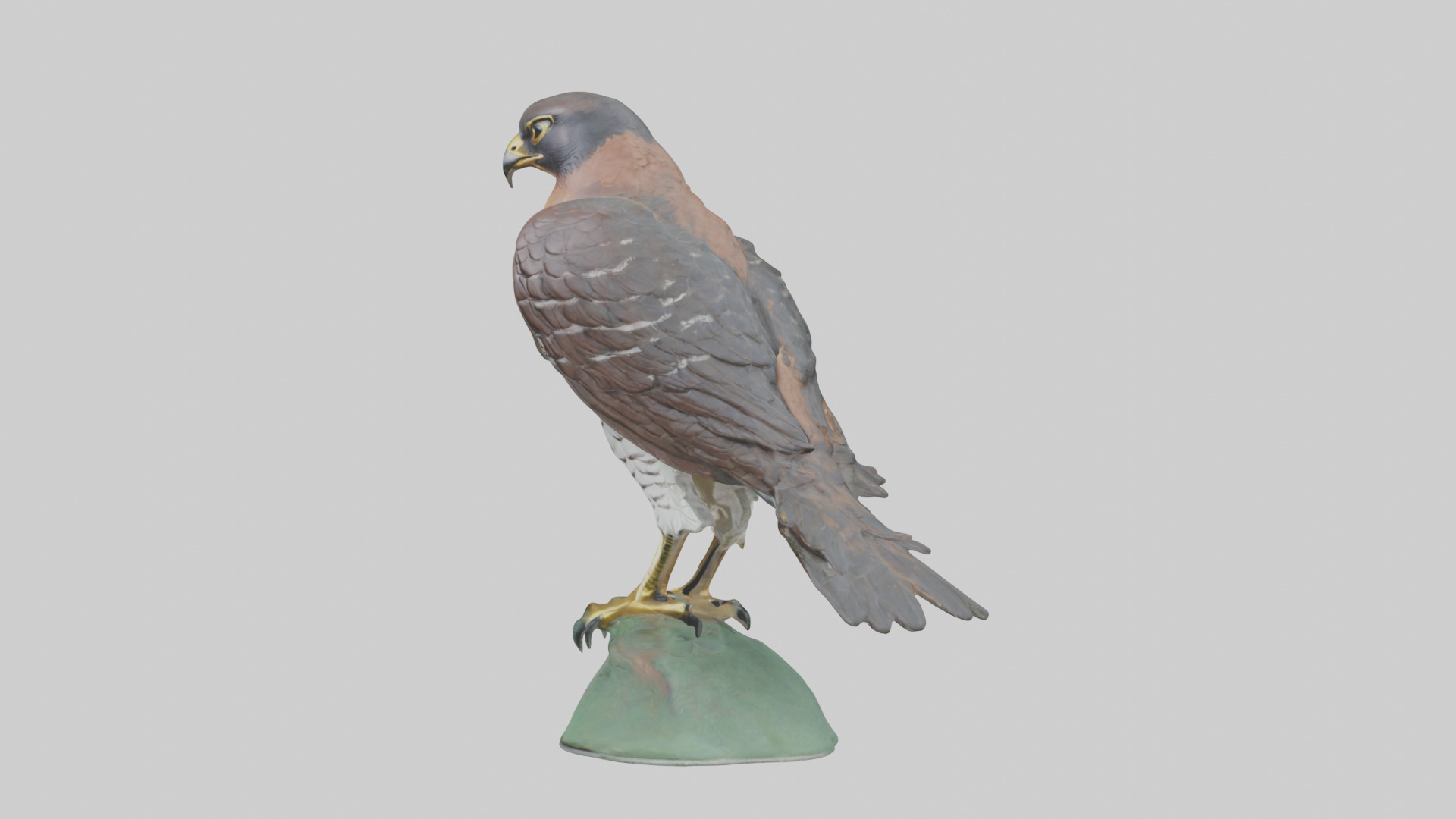 Eurasian Sparrowhawk statue model Low-poly 3D model_22