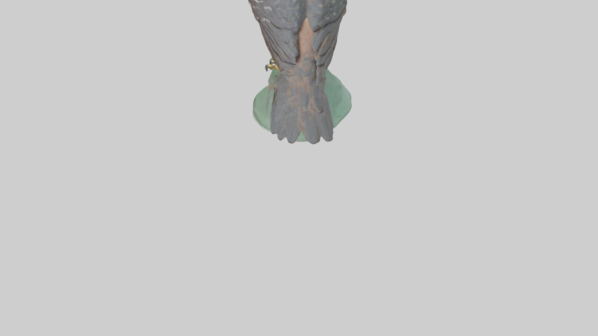 Eurasian Sparrowhawk statue model Low-poly 3D model_5