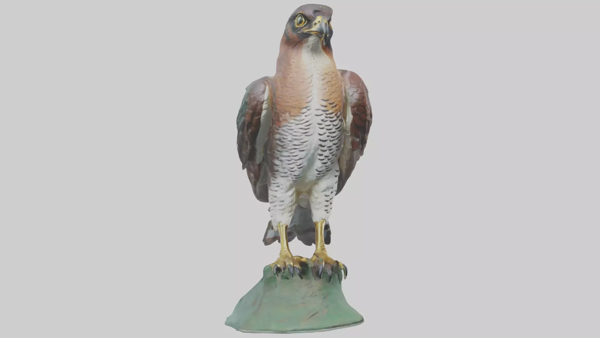 Eurasian Sparrowhawk statue model Low-poly 3D model_0
