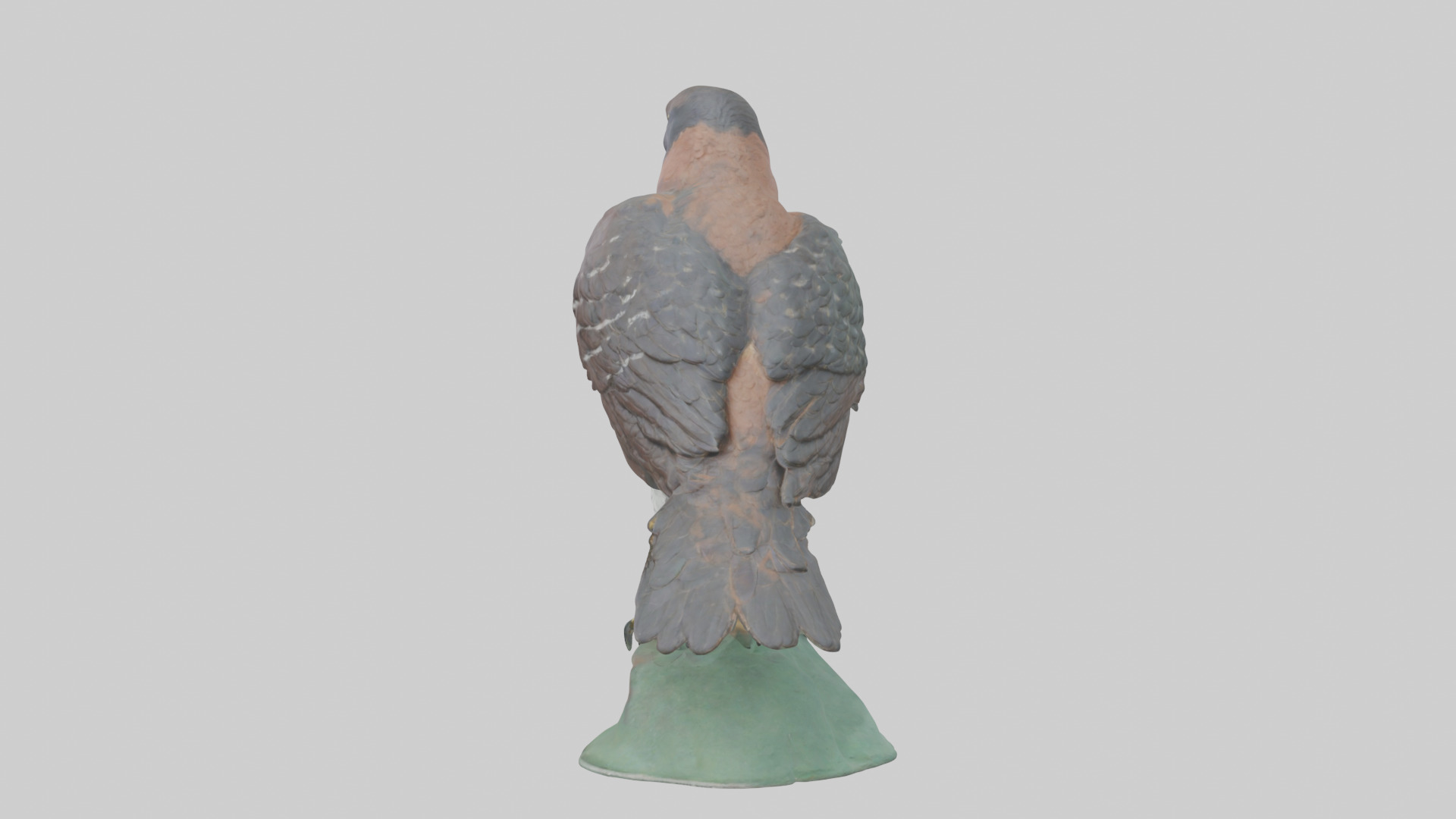 Eurasian Sparrowhawk statue model Low-poly 3D model_3