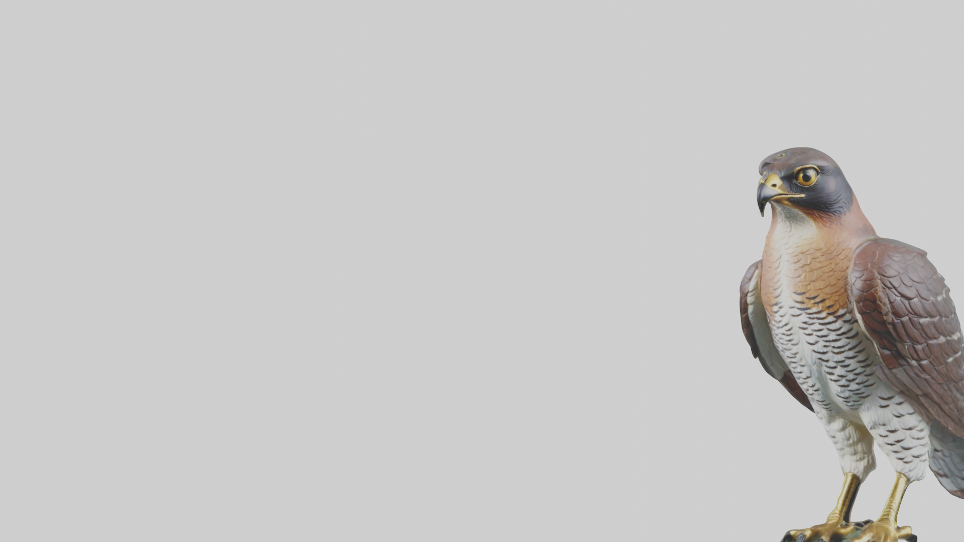 Eurasian Sparrowhawk statue model Low-poly 3D model_21