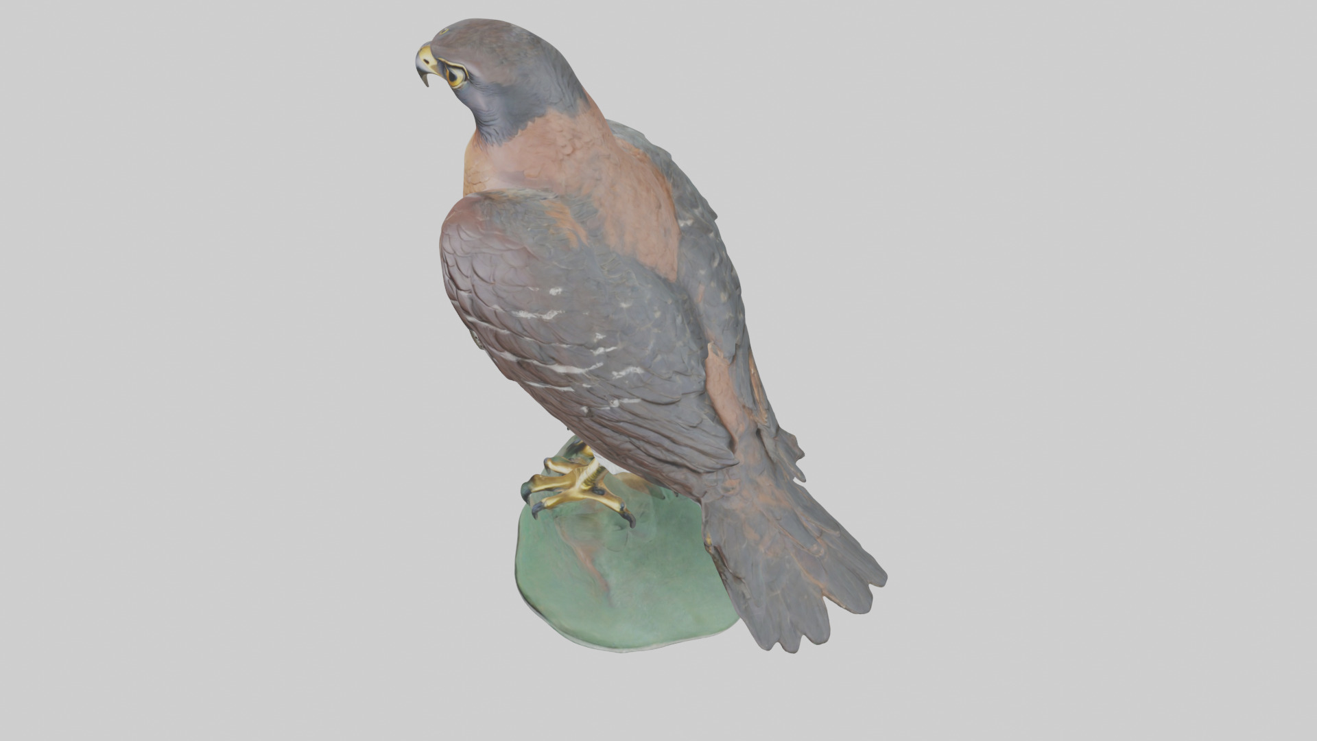 Eurasian Sparrowhawk statue model Low-poly 3D model_27