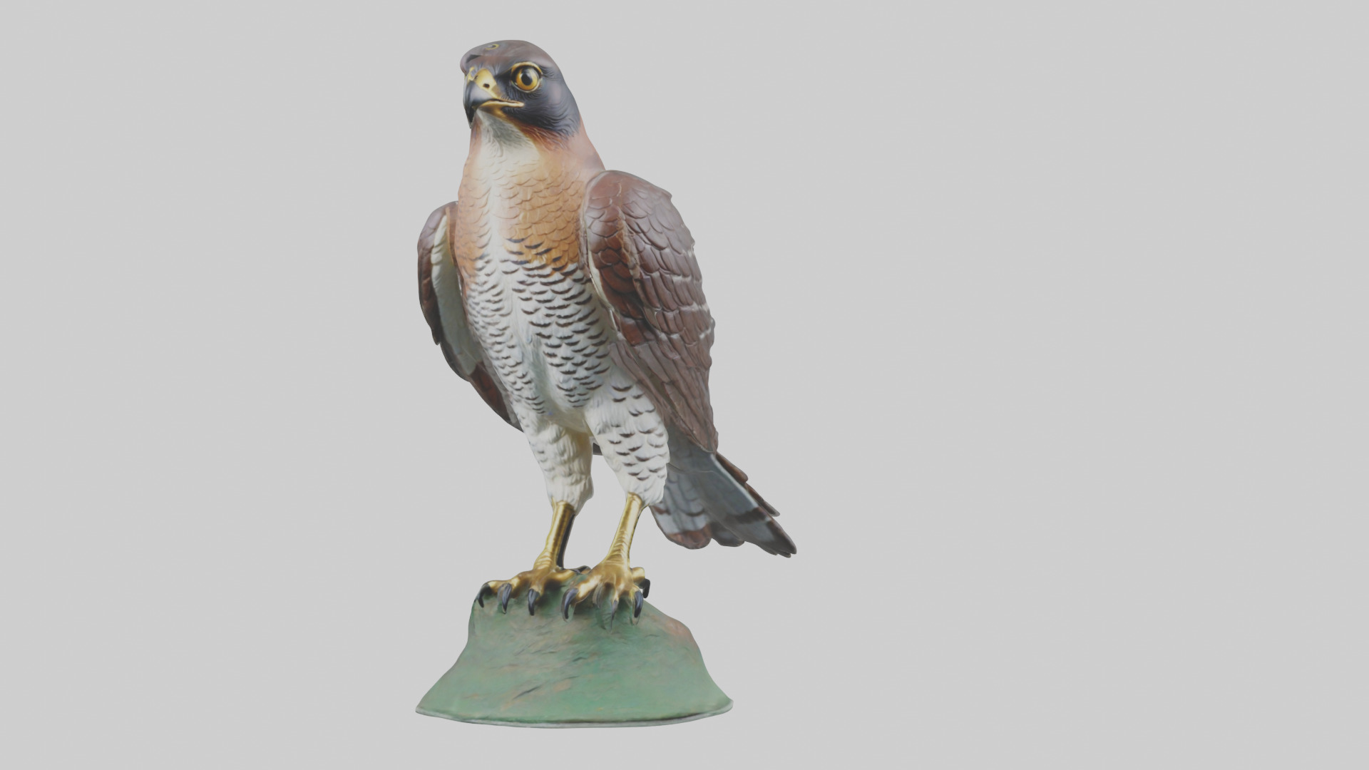 Eurasian Sparrowhawk statue model Low-poly 3D model_20