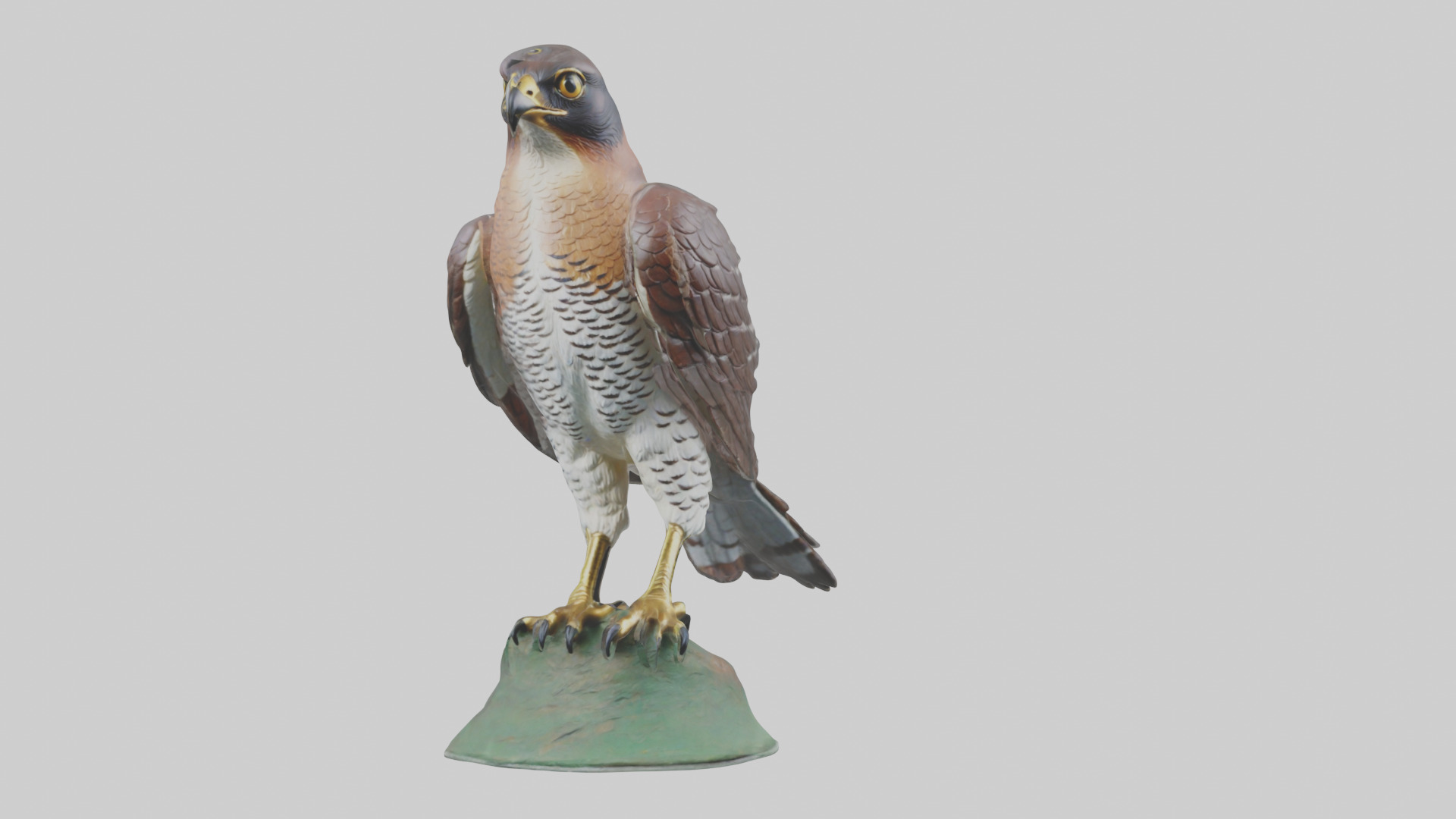 Eurasian Sparrowhawk statue model Low-poly 3D model_18