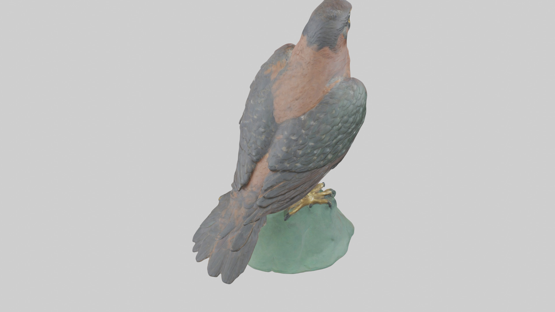Eurasian Sparrowhawk statue model Low-poly 3D model_25