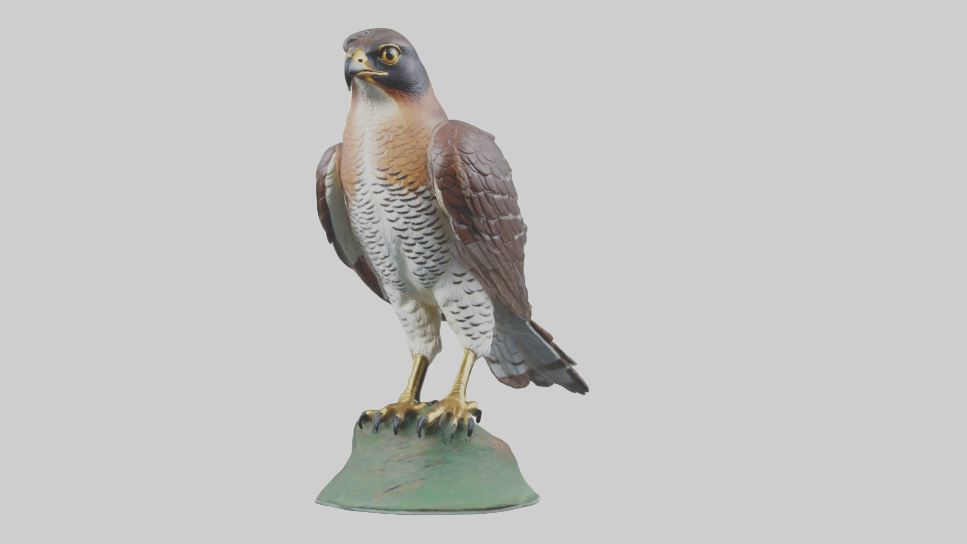 Eurasian Sparrowhawk statue model Low-poly 3D model_17