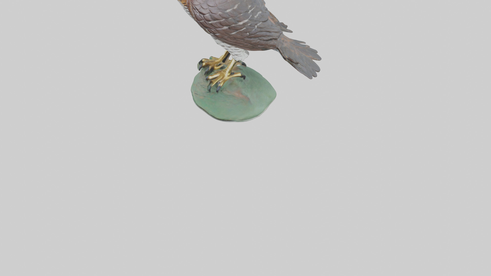 Eurasian Sparrowhawk statue model Low-poly 3D model_7