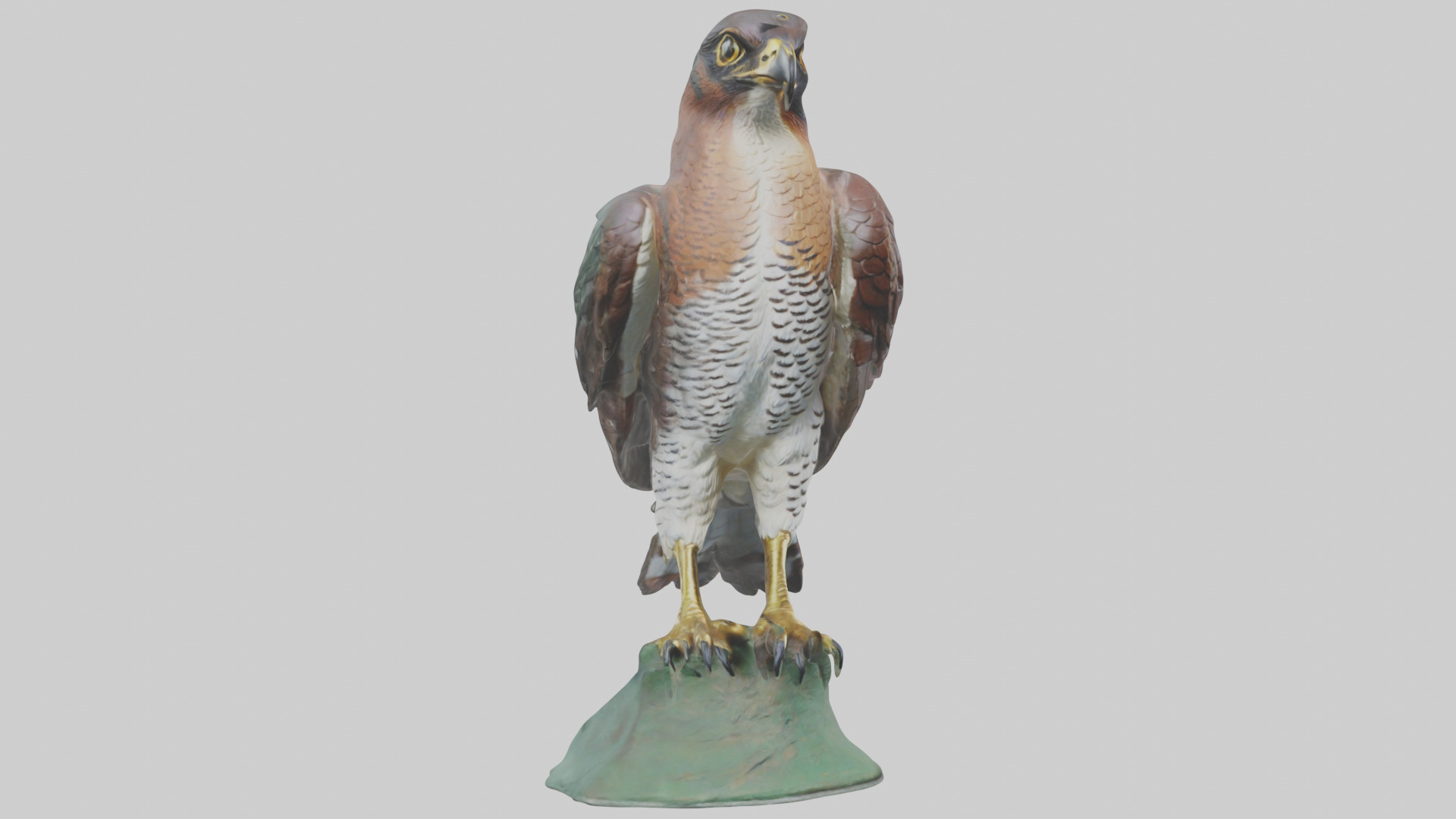 Eurasian Sparrowhawk statue model Low-poly 3D model_16