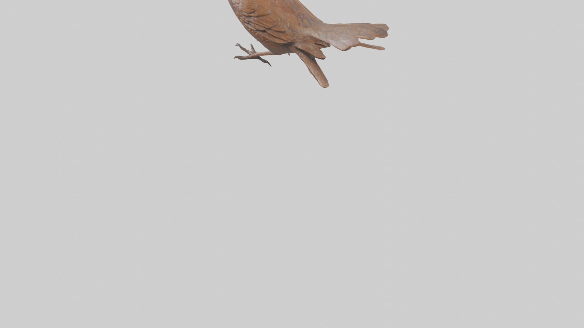 Eurasian Wren statue model Low-poly 3D model_5