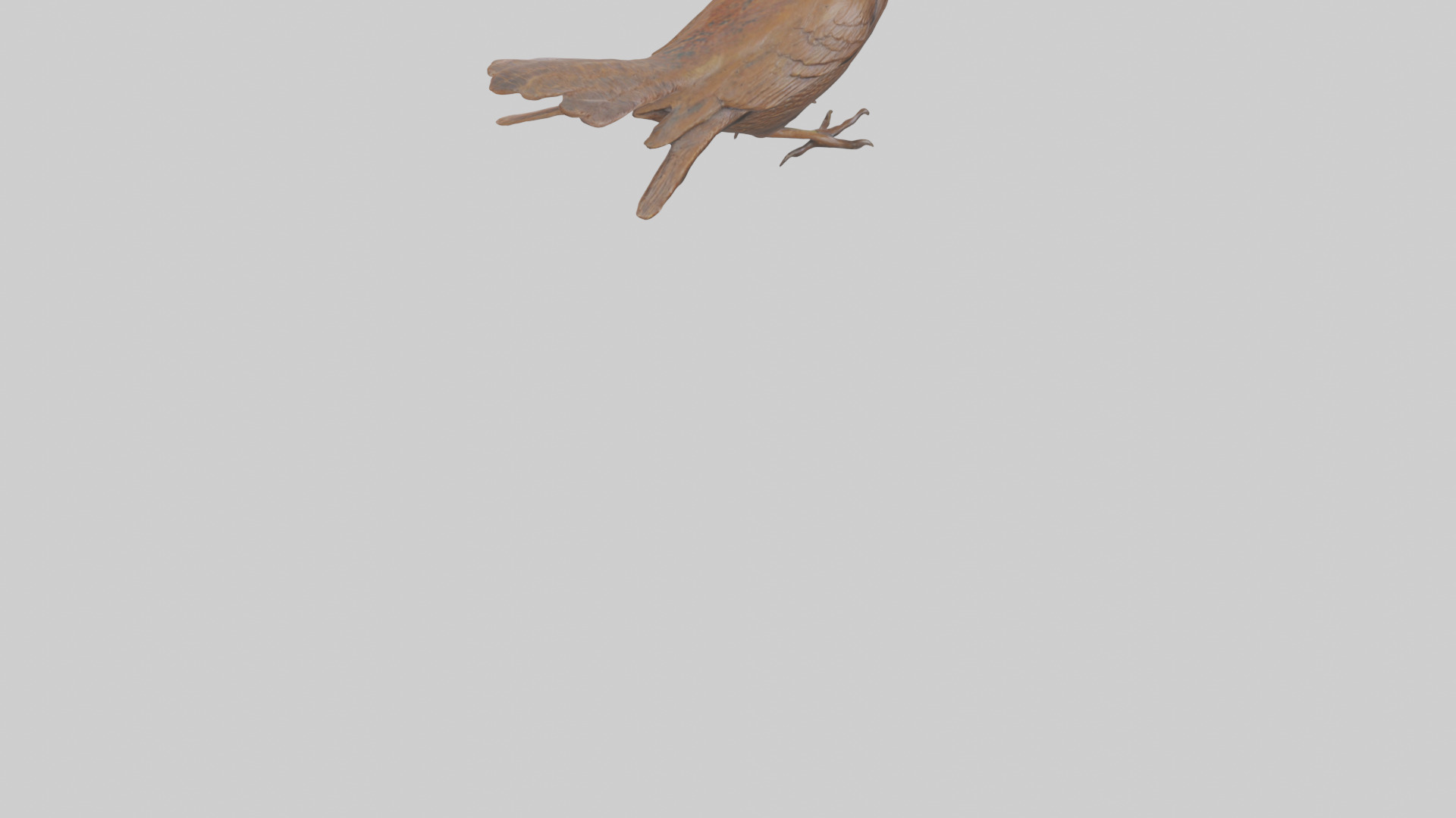 Eurasian Wren statue model Low-poly 3D model_6